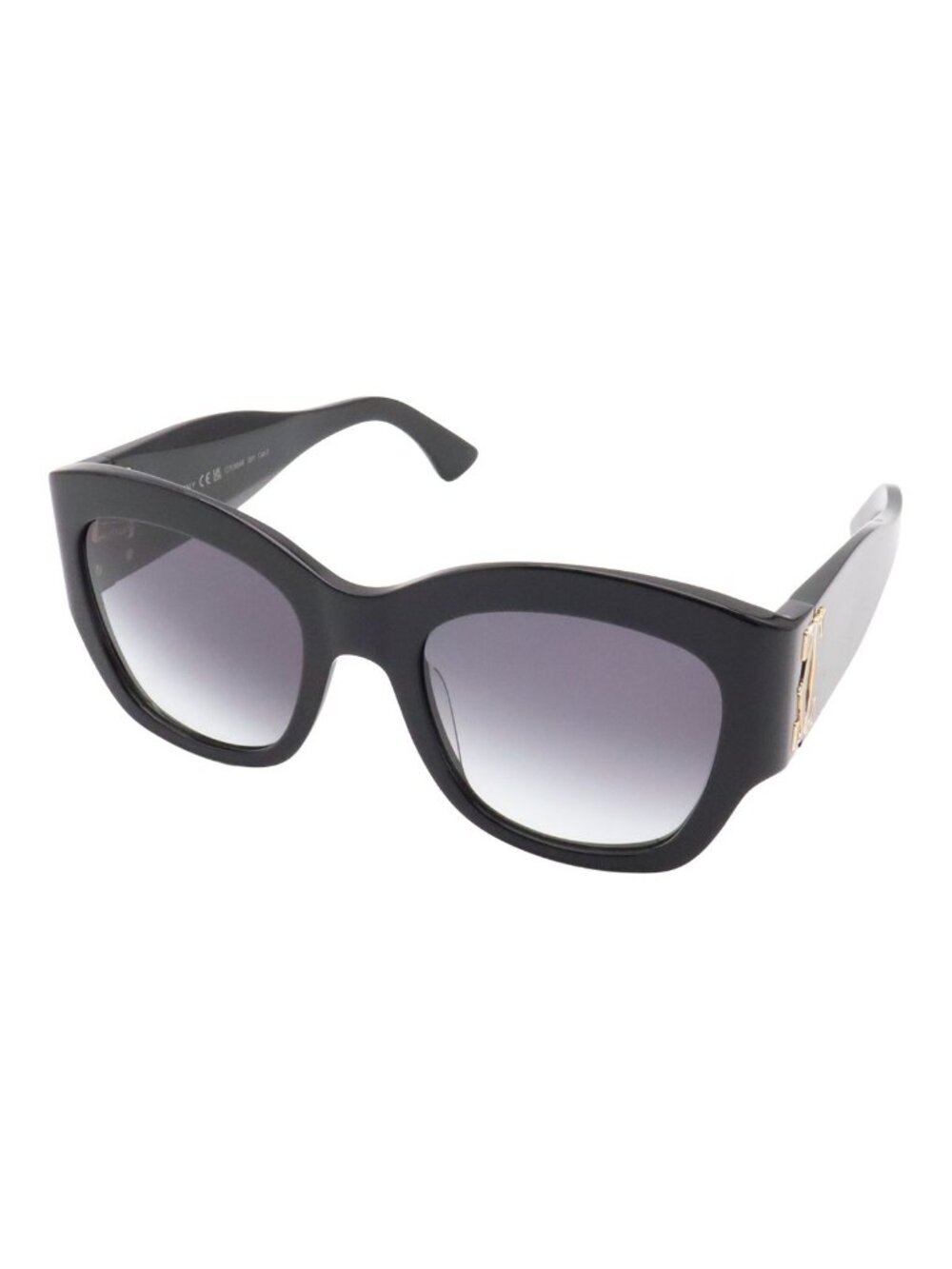 Cartier C de Cartier Sunglasses Decor Eyewear Cat Eye Shape Smoke Gradient Black